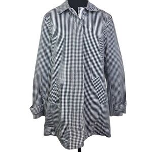 Joe Fresh Black and White Checkered Pea Coat Size Med